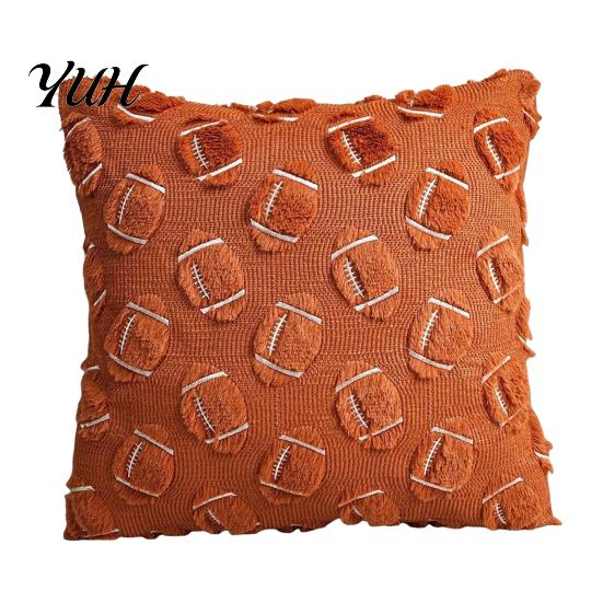 Cozy Sofa Pillow Covers Plush Throw Cover, Heart Embroidery Cushion Case with 3D Bowknot Jacquard, Romantic Room Decor Soft Fluffy Decorative