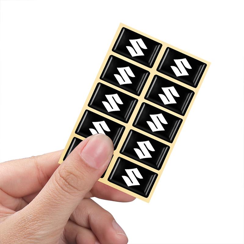 

10Pc 3D Car Logo Styling Epoxy Emblem Stickers Interior Decorate Accessories For Suzuki Grand Swift Jimny Vitara Baleno SX4 Alto