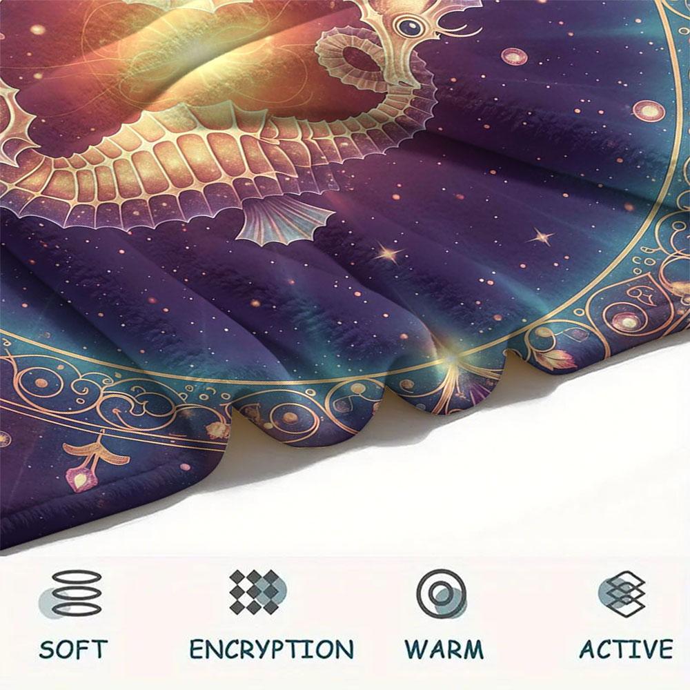 1Pc StarAnimals Print Flannel Blanket, High quality Comfortable for All Seasons, Home Decor, Warmth and Comfort, Perfect for Christmas Gifts
