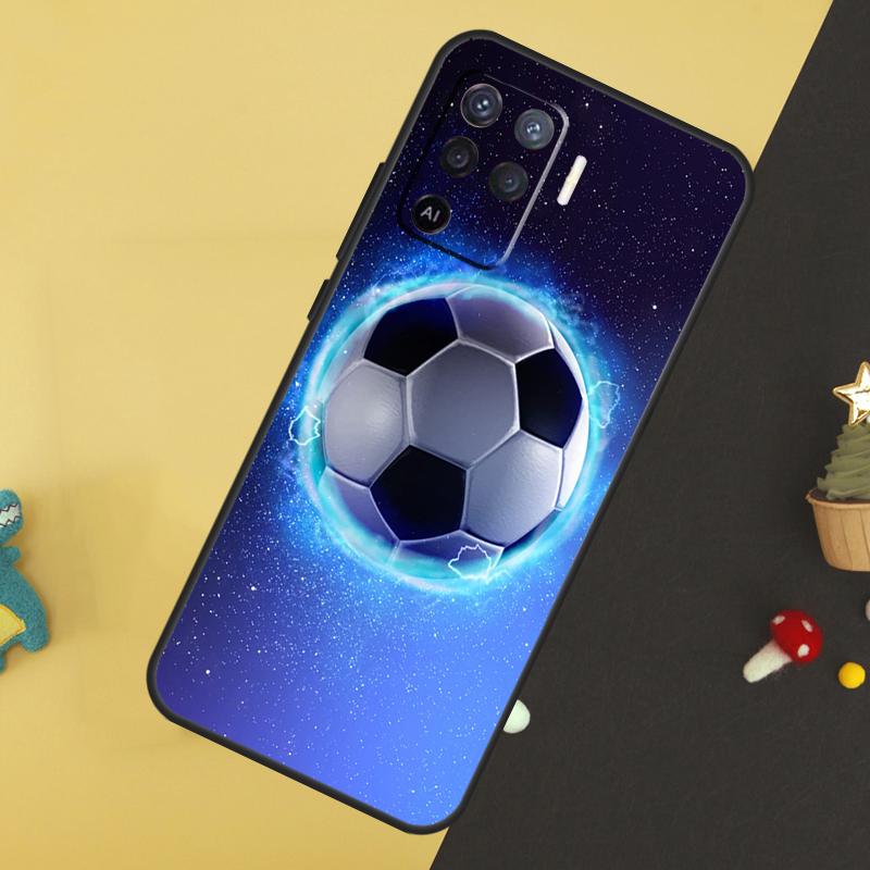 Football Soccer Ball For OPPO A57S A53S A54S A98 A78 A58 A79 A15 A17 A77 A16 A76 A96 A52 A72 A5 A9 A94 A74 Case