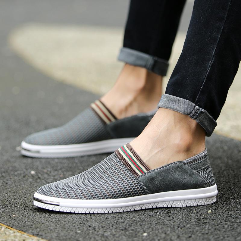 

Весенние и осенние новинки Сетчатая обувь Мужская обувь Сетчатая мужская повседневная обувь Модная обувь Ленивая обувь Мужская обувь One 38