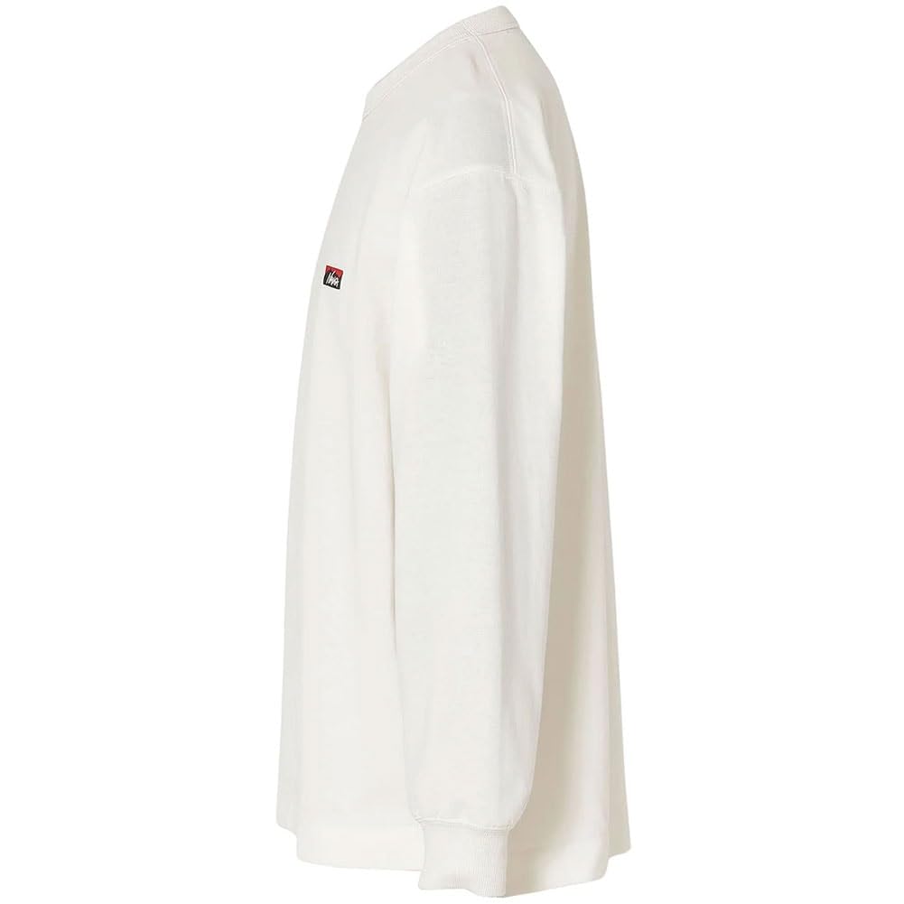 NANGA Men's Eco Hybrid Box Logo Embroidered Long Sleeve T-Shirt, White, Size S (NW24111G803)