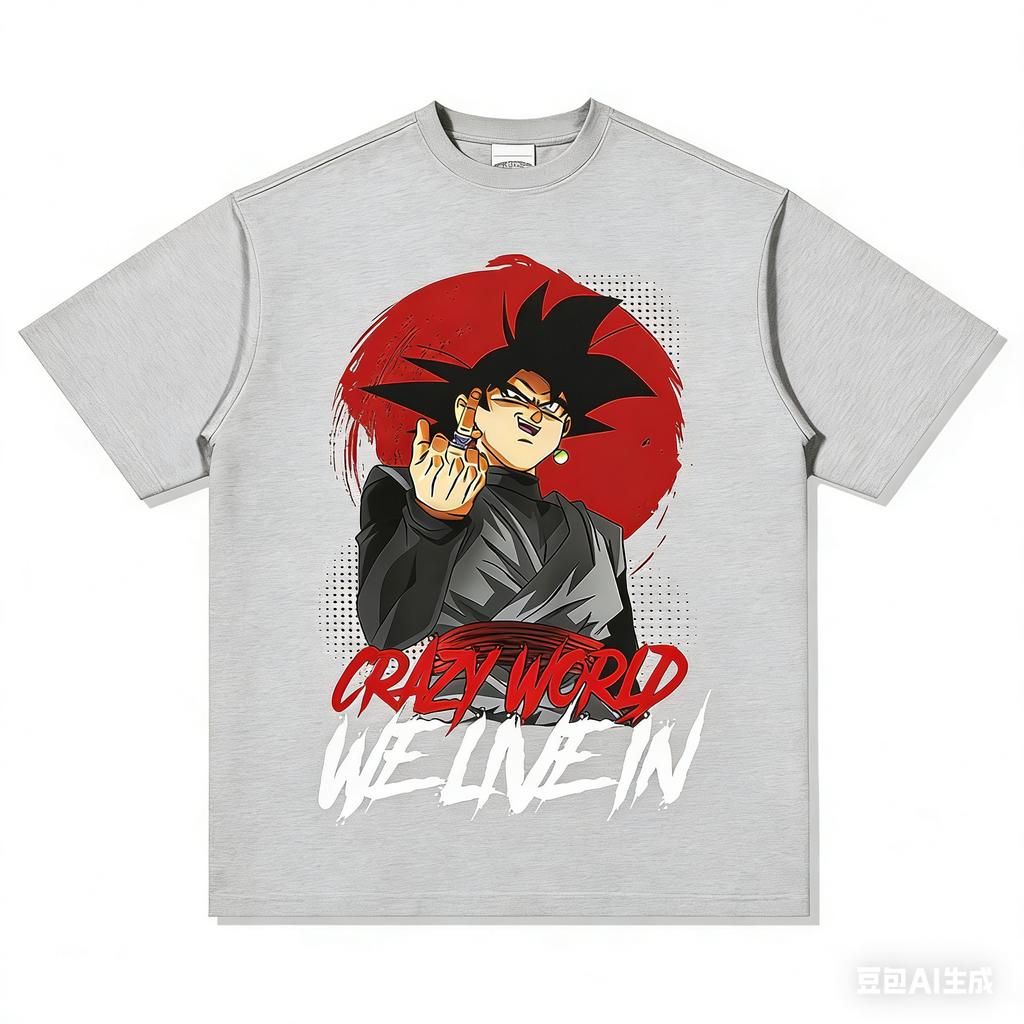 2026 New Hot Summer Dragon Ball T-shirt Oversized Goku Black Crazy World Print Vintage Gym Streetwear Unisex Men Women Kids