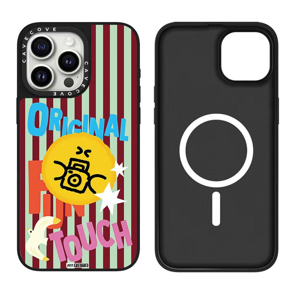 JUST FOTO Headshot Cartoon Protective Case for iPhone 13/15/16/17 Pro Max