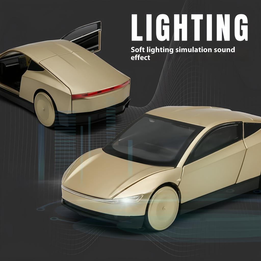 Simulation 1/32 Tesla Cybercab ROBOTAXI Metal Die Cast Car Model, Desktop Decoration Ornaments, Children's Toy Cars, Boys Gifts