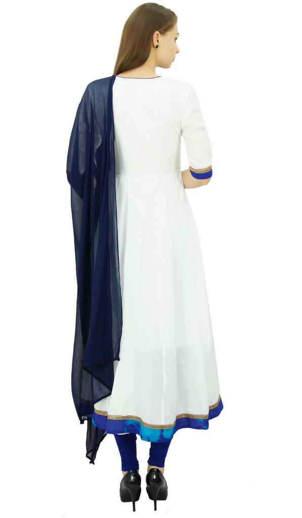 Atasi White Designer Party Wear Anarkali Suit With Churidar Salwar Ethnic