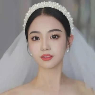 Tuanming Handmade Crystal Pearl Braided Headband - Elegant Wedding Accessory