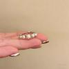 Shiny Pentagram Heart Zircon Open Rings For Women Shiny Imitation Pearl Cluster Index Finger Ring Fashion Dating Jewelry