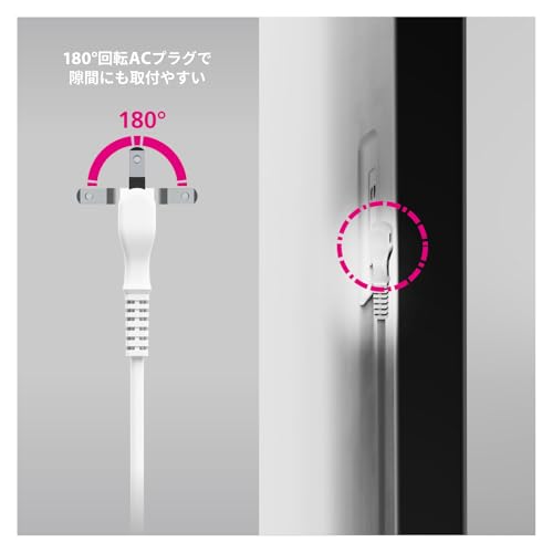 Kashimura Power Strip with Cable Wrapping! Compatible with 100-240V Input for Domestic and International Use, 45W PD Power, 18W Fast Charging, 4 AC Ou