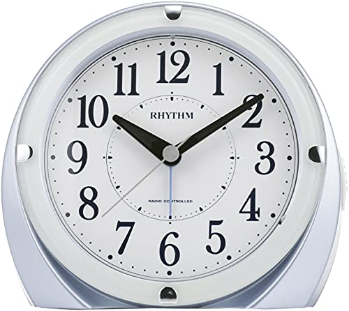 RHYTHM Funk-Wecker mit elektronischem Tonalarm (Nur Weckfunktion) und Licht (4RL439SR04)
