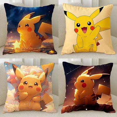Pokemon Anime Peripherie Kissenbezug Pikachu Niedlich Dekorativer Kissenbezug Heim Wohnzimmer Sofa Zimmerdekoration Kindergeschenk