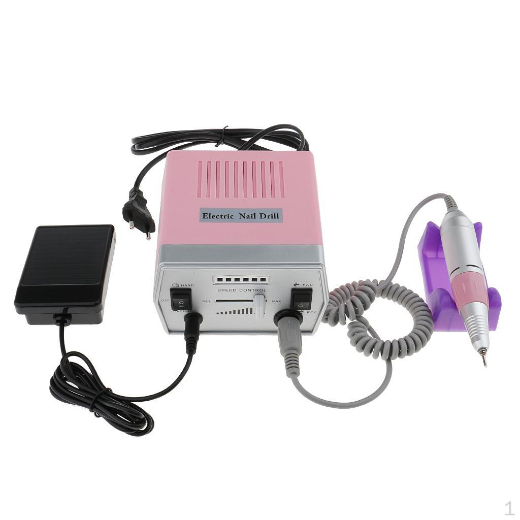 Pink Professional Hand Foot Electric Nail File Drill Acrylic Gel Machine Manicure Pedicure Set +