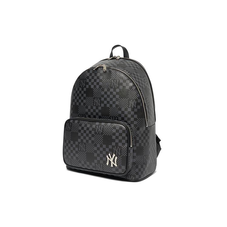 New MLB Polyurethane Backpack Unisex Black Gold 3ABKM032N-50BKS