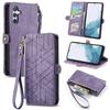 For Samsung Galaxy A36 5G Case Zipper Wallet Geometry Lines Leather Phone Cover
