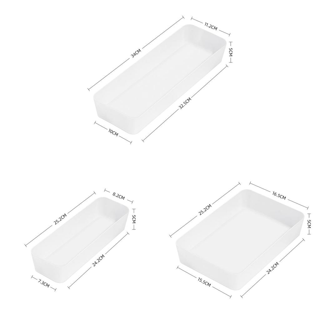 Simple Plastic Drawer Organizer With Dividers For Makeup And Accessories In Home And Office Use