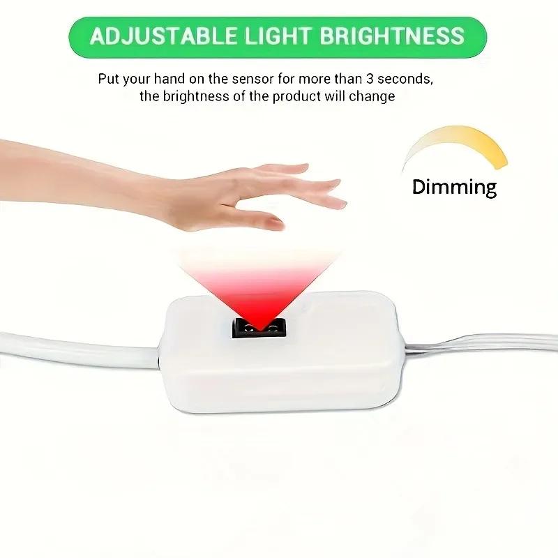 USB 5V LED Neon Light Strip Smart Hand Scan Lamp Motion Sensor Waterproof Flexible LED Neon Tape Lights For Home Room Decor