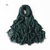 Fashion Muslim Cotton Rayon Modal Hijab For Women Headscarf Long Shawls Islam Hijab Turbans Head Wrap Solid Fringe Scarves