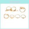 Geometrisches Linienmuster Ring Set Für Frauen Mit Zinklegierung Finish Für Mode Stil