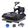5 In 1 Heat Press Machine 15x15 In 30oz Tumbler Press T-Shirts Black+Blue