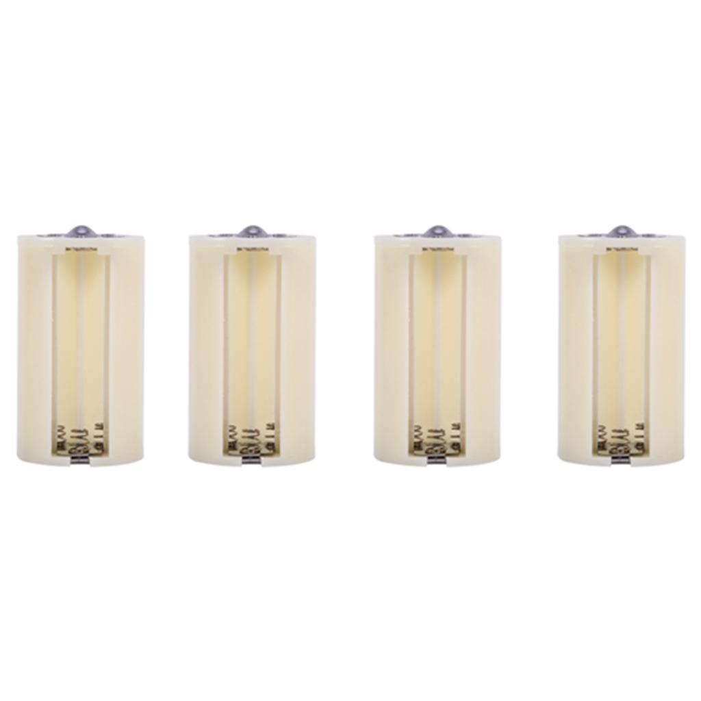4pcs Universal 3 AA To D Size Parallel Battery Convertor Adapter Holder Cases Box White
