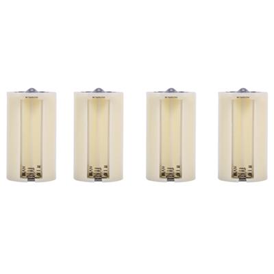 4 pezzi Universale 3 AA a D Dimensioni Parallelo Adattatore Convertitore Batteria Custodia Scatola Bianco