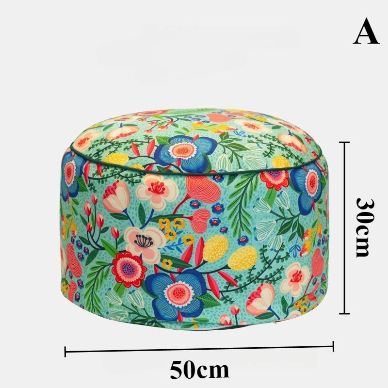 

Removable Pouf Footrest Comfortable Round Shoe Changing Stool Portable Bedroom Bay Window Cushion Futon Furniture Accessories