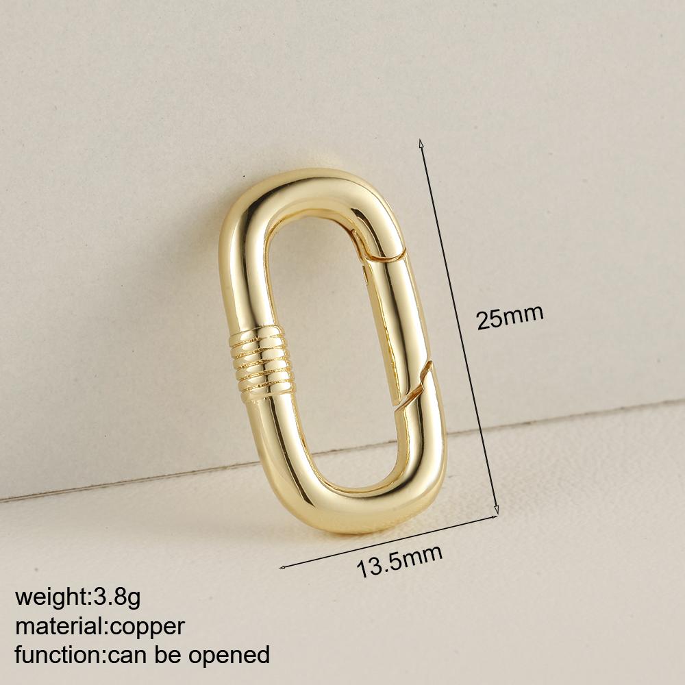 Can Be Opened Spring Clasp Chrms For Jewelry Making Supplies Gold Color Round Oval Buckle Diy Bracelet Necklace Accessories