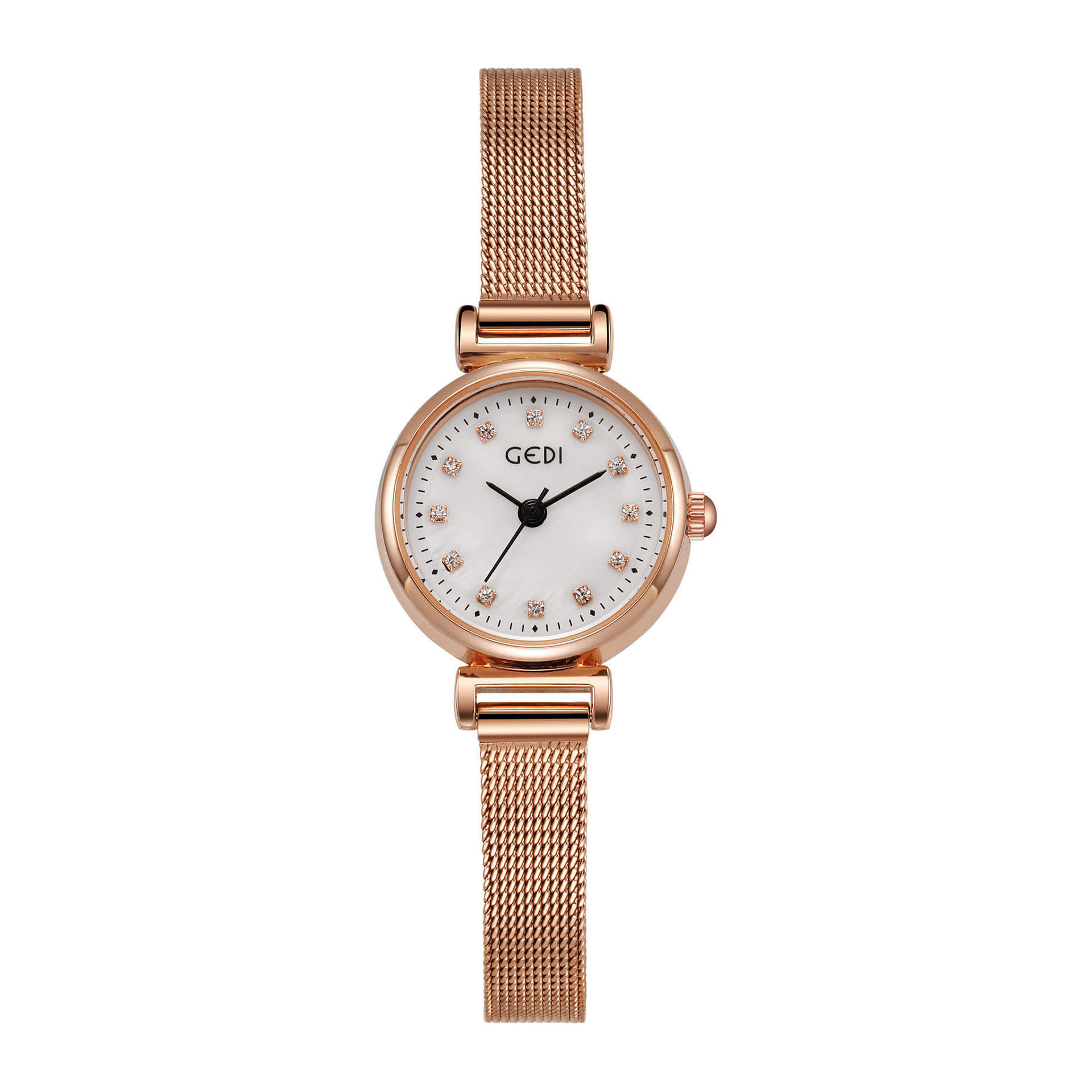 Versatile Stainless Steel Mesh Belt Light Luxury Diamond-Encrusted Student Exquisite Waterproof Quartz Watch