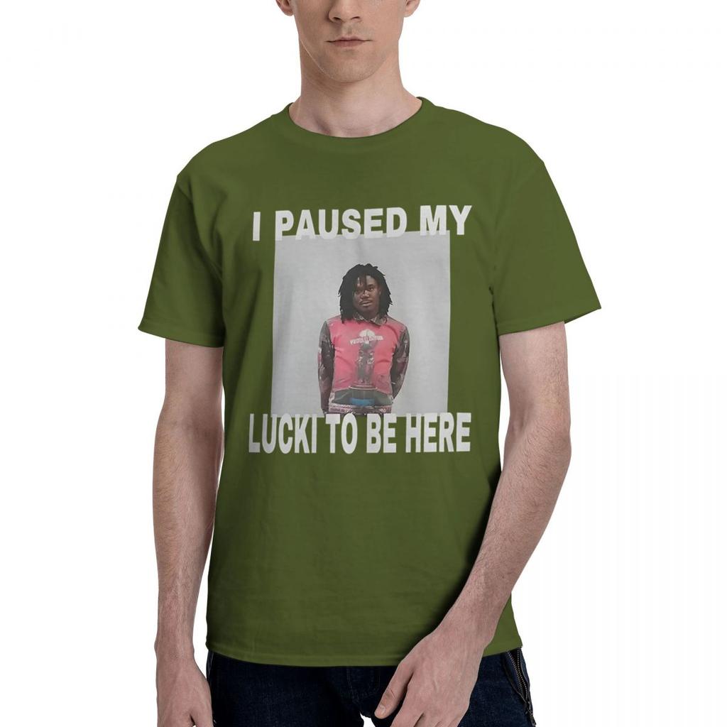 I Paused My Lucki To Be Here 100 Cotton Casual Breathable Confortable TShirt Funny Ugus TShirts Mens Shirt