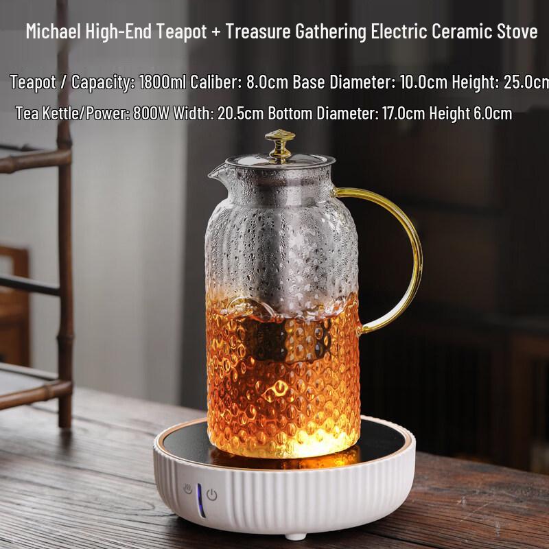 ZISIZ Large Glass Teapot