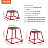 Plyometric Jump Boxes, 12/18/24 Inch Plyo Box, Platform and Jumping Agility Box, Anti-Slip Fitness Exercise Step Up Box Set for Home Gym Training,