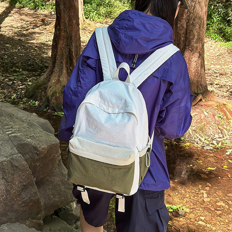 Schoolbag Japanese large-capacity color matching lightweight women's 1011 new junior high school high school student backpack commuter sports backpack
