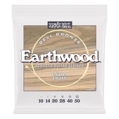 ERNIE BALL Earthwood Bell Bronze 2350 Extra Light Acoustic Guitar Designed by John for a Rich Sound and the Ultimate Acoustic Strings (10-50) Strings,