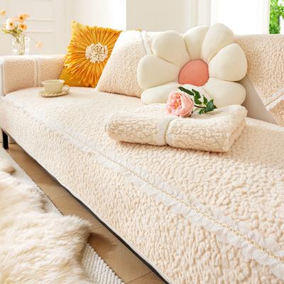 New Cover Cloth Towel Lambskin Sofa Cushion Winter Thickened Plush Cushion Non-slip Sofa Cover
