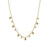 Roman Palace Style Personality Rhombus Versatile Clavicle Chain Titanium Steel Plated 18K Real Gold Necklace Women