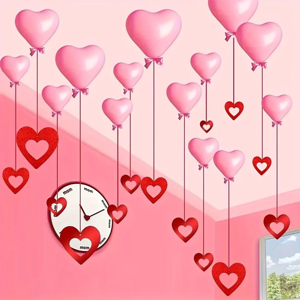 DIY Heart String Garland Laser Sequin Love Heart Hanging Curtain  Birthday Decor