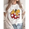 European Size Day, Teachers' Day Short Sleeve T-Shirt, Apple, Bow Pencil Letter Printed Crew Neck T-Shirt, Casual Shoulder Short Sleeve Summer T-Shirt