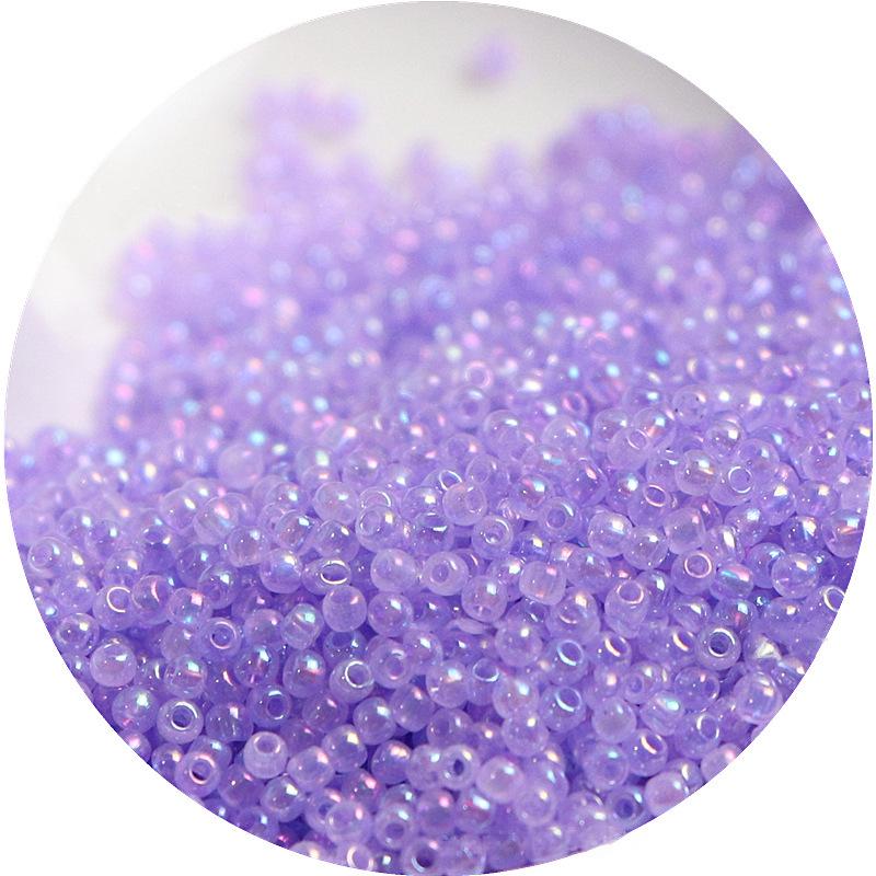 2mm Irisierende Glas-Samenperlen: Cremige Wolke für DIY Schmuck & Armbänder