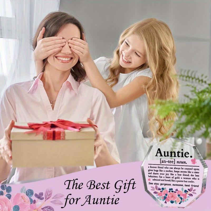 Best Aunt Ever Acrylic Plaque - Definition Gift from Niece/Nephew for Birthday & Christmas