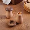 Mushroom Walnut Solid Wood Toothpick Holder - Modern Minimalist Chinese Style