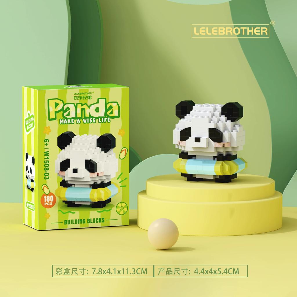 Cartoon Anime Kawaii Roter Panda Serie Bausteine Wohnzimmer Dekoration Lernspielzeug Kinder Weihnachtsgeschenk