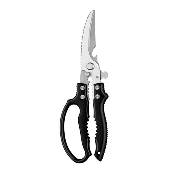 Heavy-Duty Kitchen Shears, Stainless Steel Poultry Scissors for Chicken Fish Ribs, 6-in-1 Tool with Bottle Opener, Fish Scale Scraper Nut Cracker