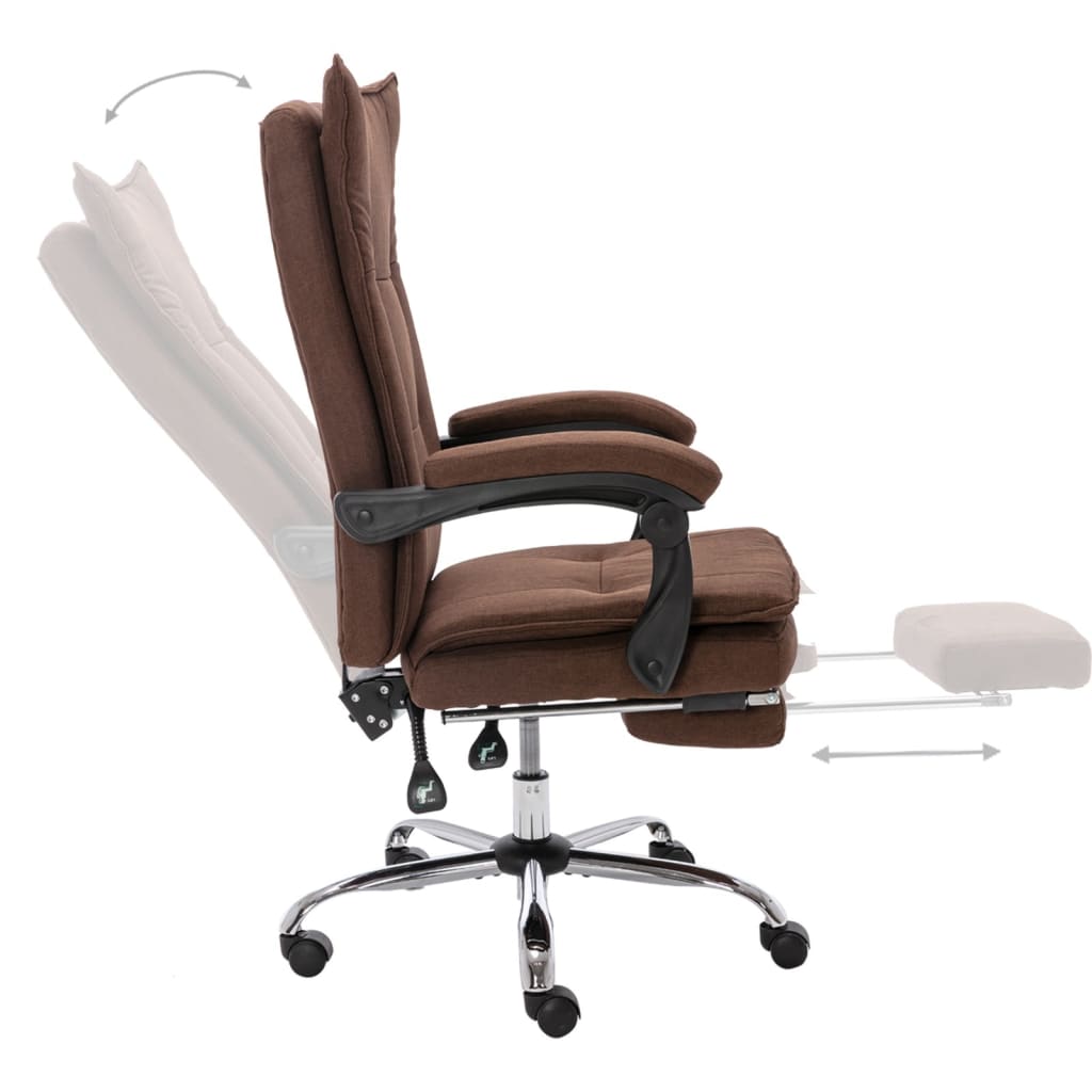 Office Chair Brown Fabric