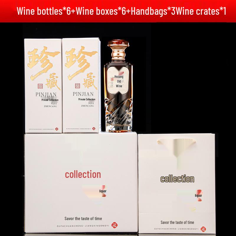 Gradient Baijiu Glass Bottle Collection - 500ml Original Pulp, Thickened Glass Wine Bottles