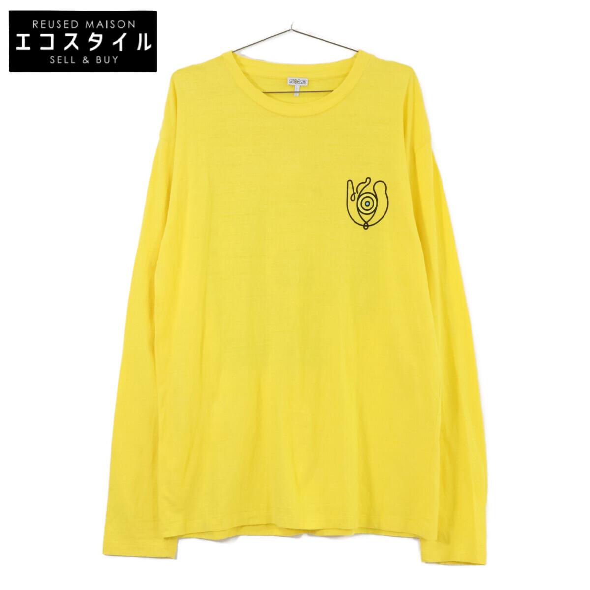 

LOEWE H6299950CR Yellow Elnback Print T-shirt tops XL yellowUsed