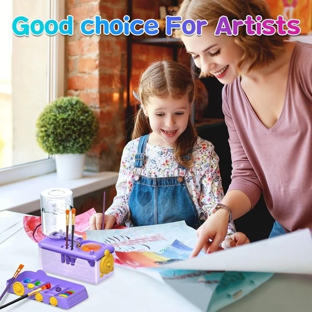 Multifunctional Paintbrush Rinse Pen Holder Calligraphy Paint Brush Cleaner Machine