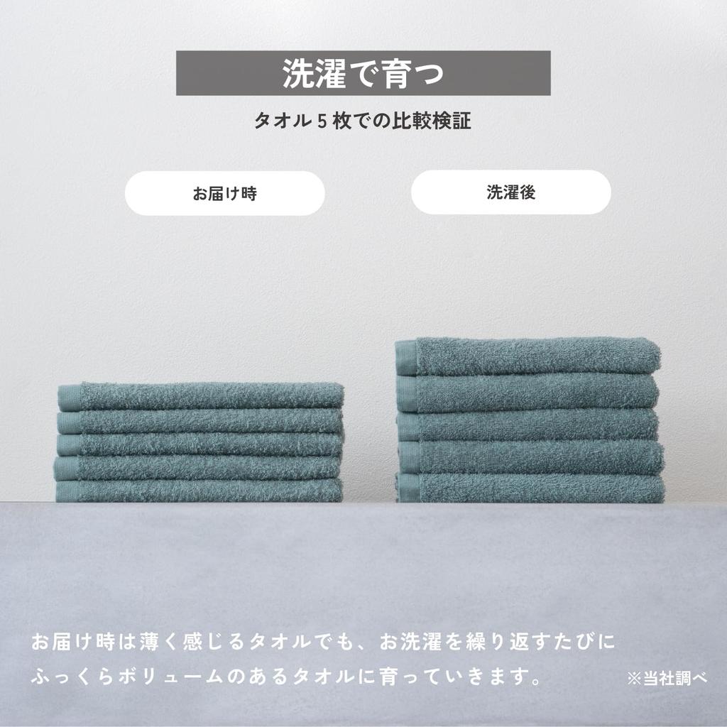 OruTa Senshu Towel Face Towel Sanmaru Commercial Made in Suitable for Indoor Easy to Daily 34 x 85 Gray 5-Piece Set, Thin, Quick-Drying, Cotton,