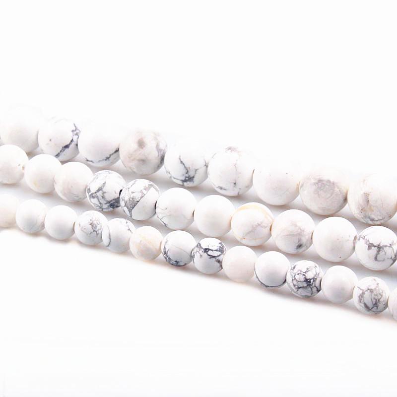 Koni Natural White Turquoise Round Beads for DIY Jewelry Accessories