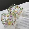 Flavinmci European Style Square Embossed Glass Snack Dishes (Set of 2)