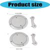 316 Stainless Steel Marine Access Cover with Flush Mount Frame and Threaded Lid for Boat Deck Inspection Openings
